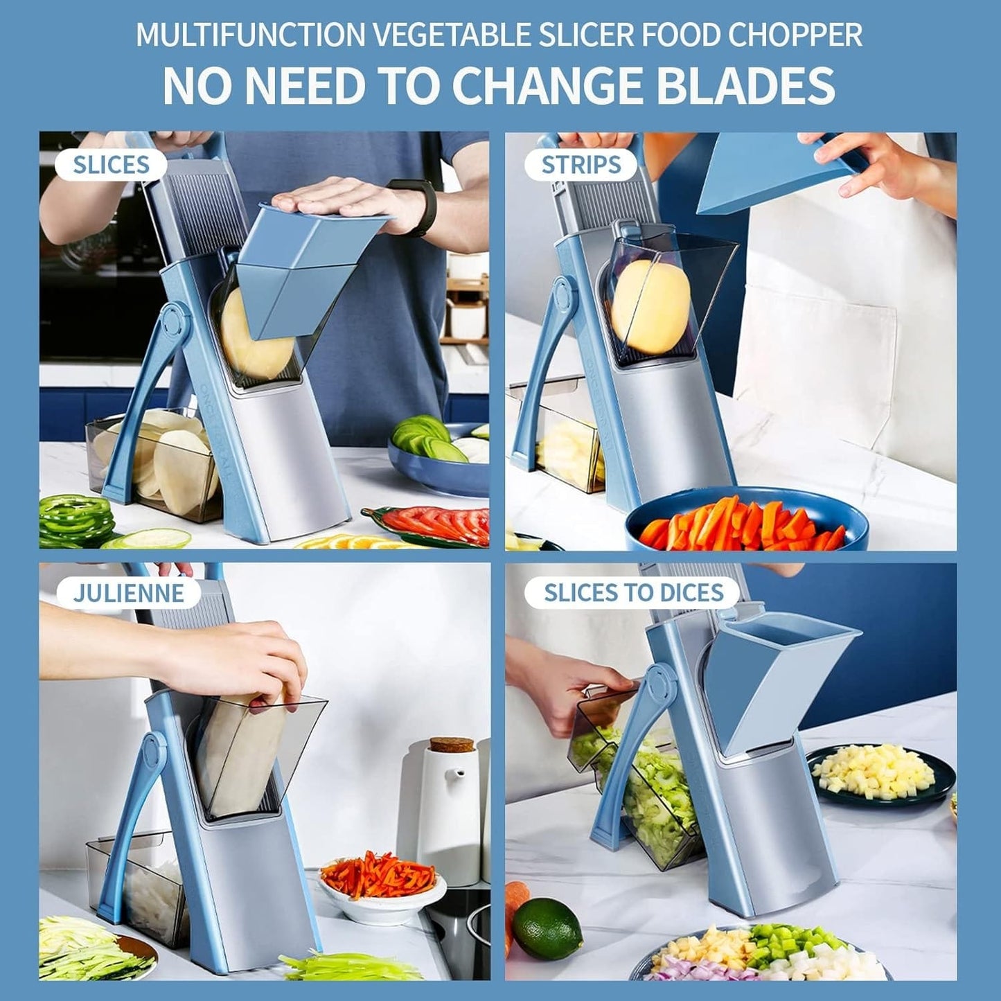 Multifunctional Vegetable Chopper Slicer for Kitchen - STAR BASKET
