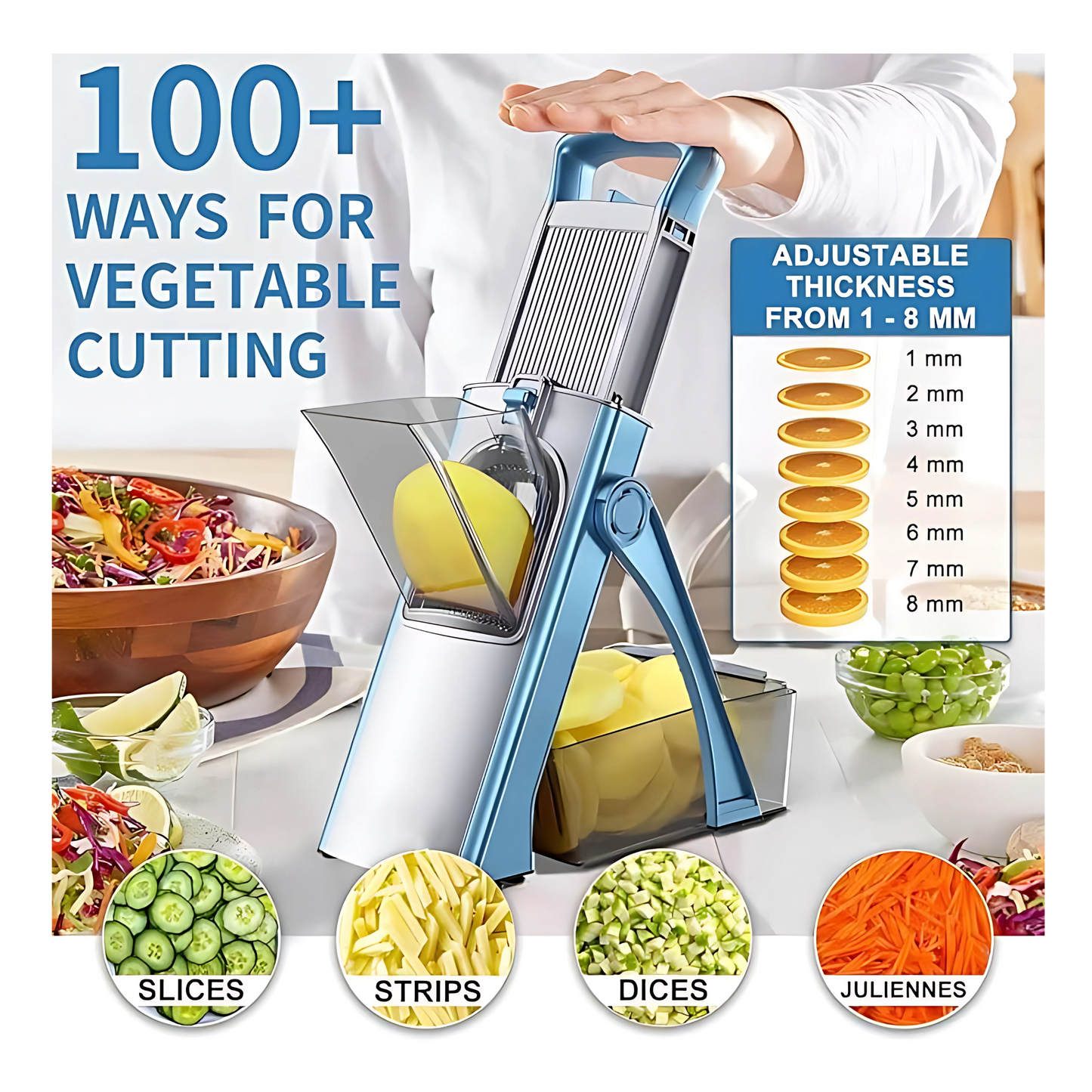 Multifunctional Vegetable Chopper Slicer for Kitchen - STAR BASKET