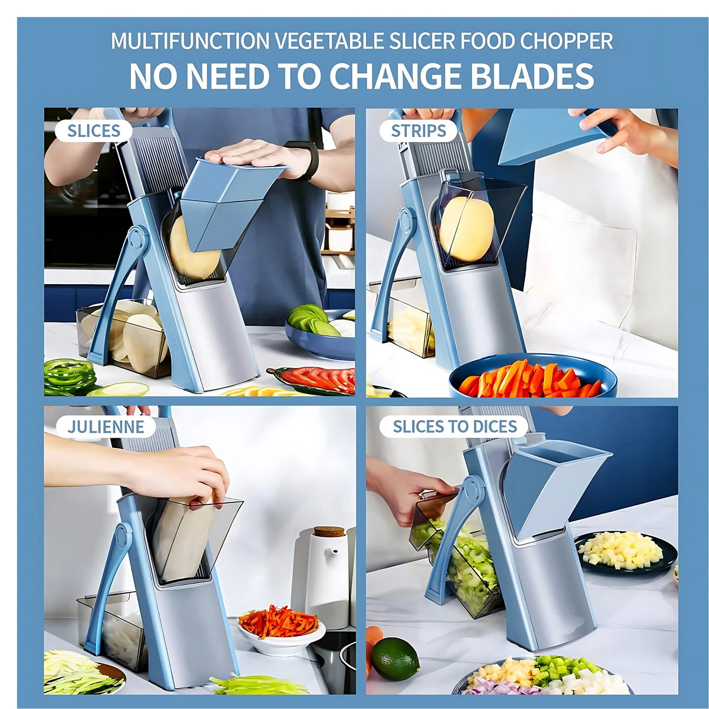 Multifunctional Vegetable Chopper Slicer for Kitchen - STAR BASKET